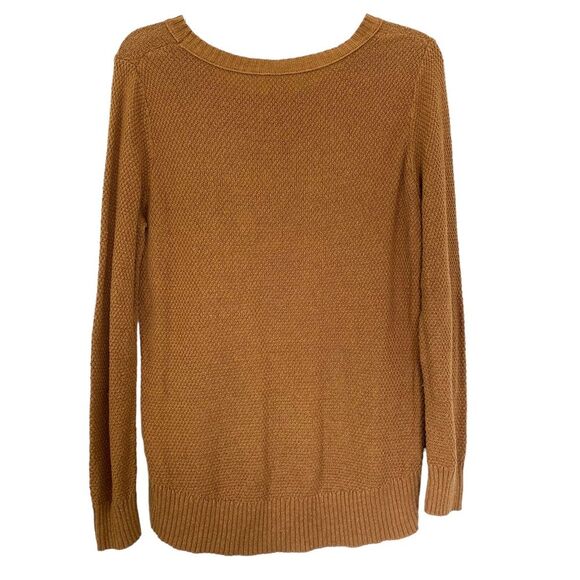 Old Navy Sienna Brown Scoop Neck Knit Long Sleeve Sweater Size Medium - Picture 3 of 4